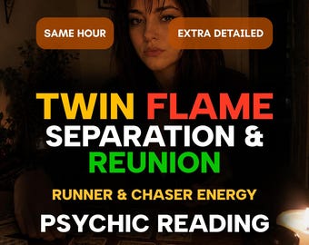 Tarot-Lesung für Zwillingsflammen zur selben Stunde, Lesung zur Verbindung mit dem Seelenpartner, Einblick in Trennungsprozesse, Hellseherische Beratung am selben Tag