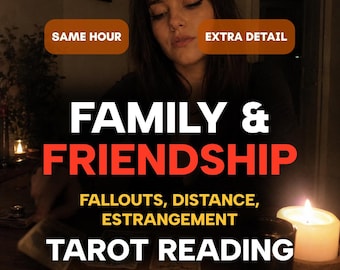 Tarot-Lesung für Familie & Freundschaft (zeitgleiche Stunde), Einblick in Streit und Entfremdung, präzise psychische Lesung, Tarot am selben Tag