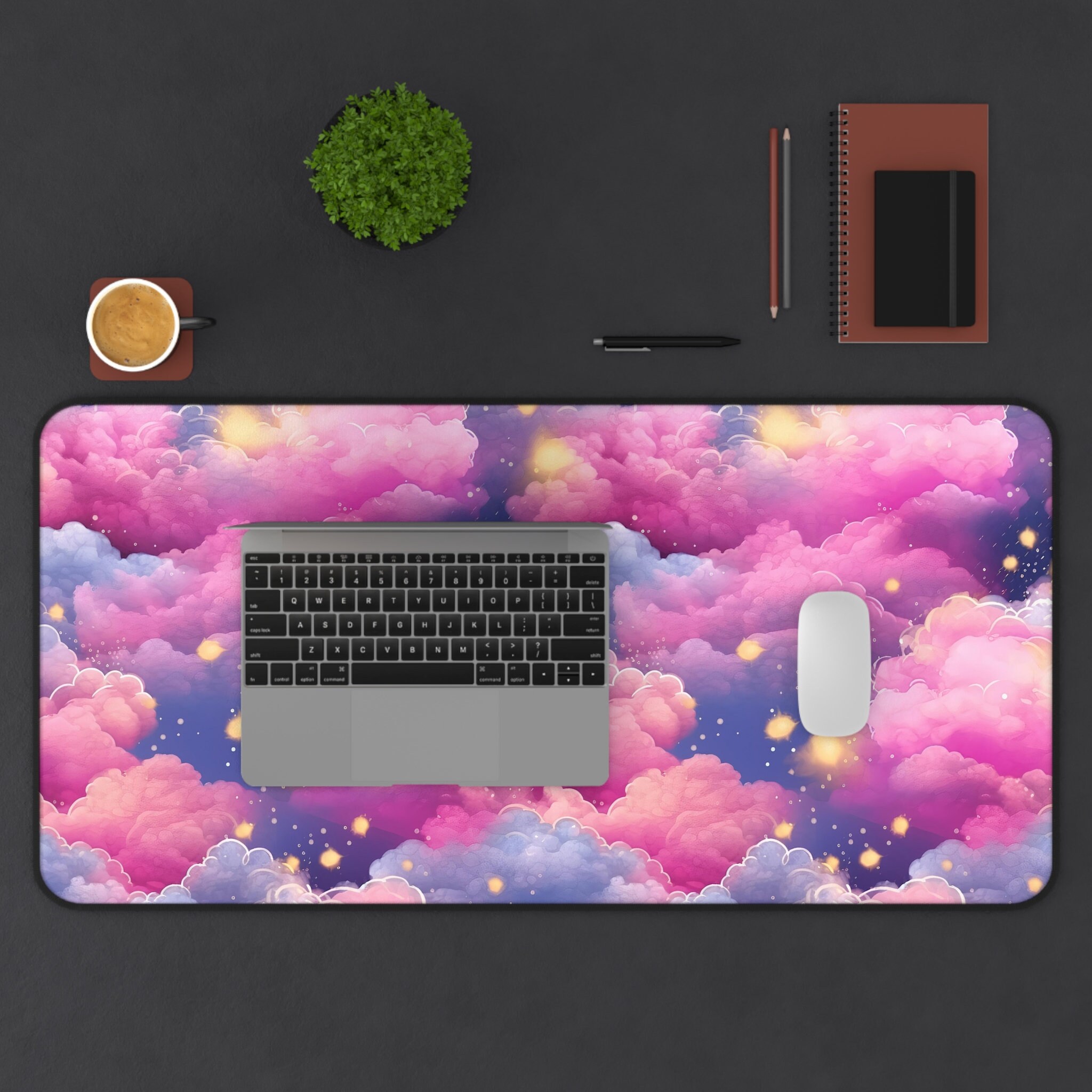Cloud Desk Mat Aesthetic, Custom Desk Mat, Large Gaming Desk Mat, Craft
