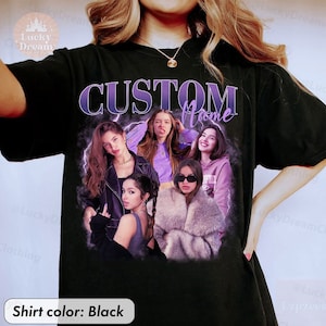 Aangepaste uw eigen Bootleg shirt, jaren 90 Vintage Bootleg idee shirt, plaats uw foto hier shirt, aangepaste vriendin, vriend, Kid Photo shirt