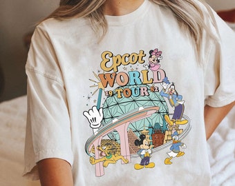 Disney Epcot Shirt, Vintage Epcot 1982 Shirt, Vintage Disney Shirt, Mickey And Friends, Epcot Trip Shirt, Disney family trip matching shirt