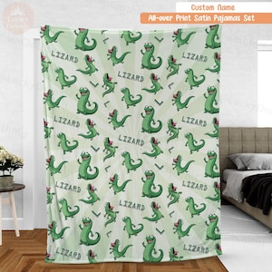 Personalized Disney Pixar Movie Hoppers Blanket, Custom Name Tom Lizard Meme Baby Blanket, Baby Shower Gift, Lizard Funny Bday Gift For Boy