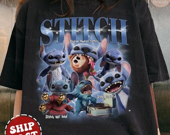 Custom Bootleg Rap Bootleg Shirt, Stitch Bootleg Tee, Vintage Graphic 90s Tshirt, Funny 2025 Shirt, Insert Your Design,Lilo & Stitch Fan Tee