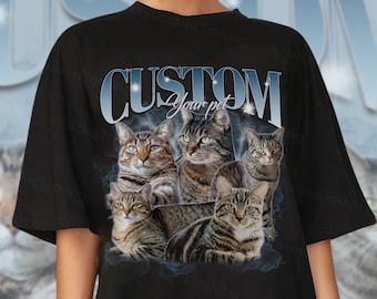 CUSTOM Bootleg Rap PET Shirt, Custom Pet, Custom Photo - Vintage Graphic 90s Tshirt, CUSTOM Your Own Bootleg Idea Here, Insert Your Design