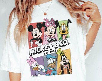 Vintage Mickey & Co EST 1928 Shirt, Cute Mickey And Friends Shirt, Retro Family Mickey Mouse Shirt, Mickey Mouse, Disney Characters Shirt