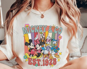 Vintage Mickey & Co EST 1928 Shirt, Mickey Retro Shirt, Retro Mickey And Friends Shirt, Disney Family Matching Shirt, Disney Family Trip