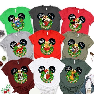 Camisas personalizadas de Disney Cruises Very Merry Time Cruises, camisas navideñas de Disney Cruise Line, camisas de cruceros familiares de Mickey y sus amigos