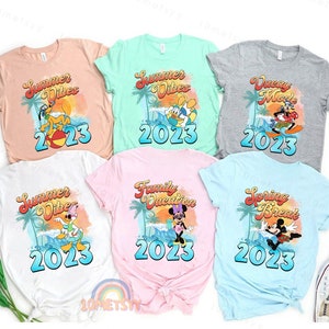 Disney Summer Shirt, Disney Spring Break, Disney Vacay Mode, Hello Summer, Mickey And Friends Summer Shirt, Disney Family Vacation 2023 Tee