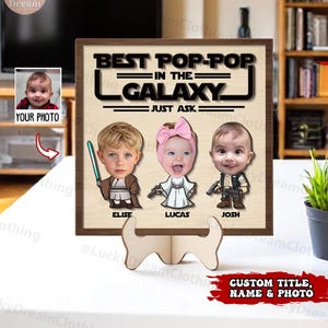 Personalized Photo Star Wars Wooden Sign, Funny Star Wars Dad Gift with Custom Names,Bonus Dad Gift, Star Wars Wooden Sign Gift For Dad 2025