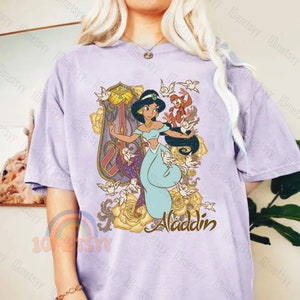 Vintage Princess Jasmine Alladin Shirt,Disney Character Shirt,Vintage Disney Princess Shirt,Disney Girl Trip 2023 Shirt, Disney Family Shirt