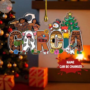 Personalized Disney Moana Christmas Ornament for Kids, Custom Name Acrylic Christmas Tree Decoration, Holiday Gift Idea 2025,Moana Keepsake