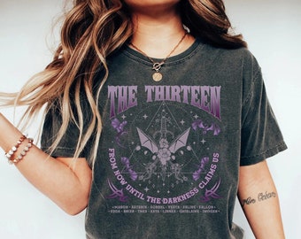 The Thirteen Throne Of Glass Shirt, From Now Until The Darkness Claims Us, Throne Of Glass SJM Merch, We Are The Thirteen T-Shirt