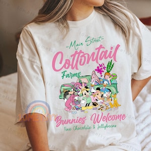 Disney Easter Main Street Cottontail Farms Shirt, Mickey and Friends Easter Bunny Shirt, Disney Easter Truck, Disney Family Easter Egg Shirt image 1