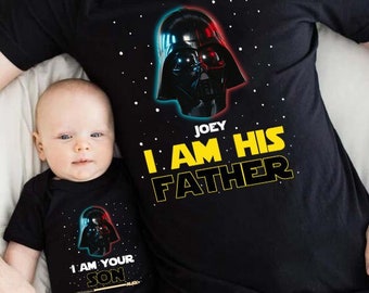 I Am Your Father Shirt, I Am Your Son Shirt, Darth Vader Shirt, Father And Son Matching Shirt, Star Wars Dad Shirt, Father's Day Gift Custom