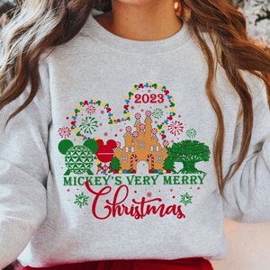 Disneyland Mickey's Very Merry Christmas 2023 Sweatshirt, Magic Kingdom Christmas Shirt, WDW Christmas Party Matching Disney Tee, Xmas Shirt