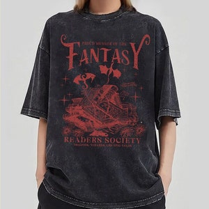 Comfort Colors® Fantasy Readers Society Shirt Bookish Shirt for Romance Readers Vintage Reading Shirt for Women Gift Book Lover Bookish Gift