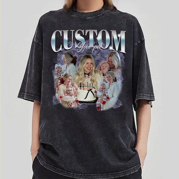 Comfort Colors® CUSTOM Bootleg Rap Shirt, Mother's Day, Custom Photo - Vintage Graphic 90s Tshirt, Gift CUSTOM Your Own Bootleg Your Design