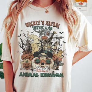 Retro Mickey&#39;s Safari Travel & Co Shirt, Disney Animal Kingdom Shirt, Disney Safari Mode Shirt, Mickey and Friends Family Vacation Shirts