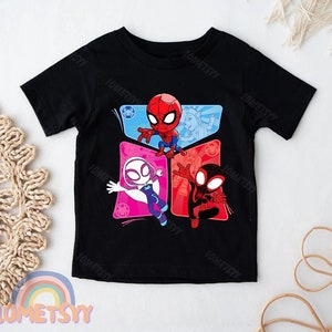 Spidey And His Friends TShirt, Spiderman Inspired Tshirt, Spidey Shirt, Family Birthday Gift Adult Kid Toddler Tee, Gift Birthday Shirt