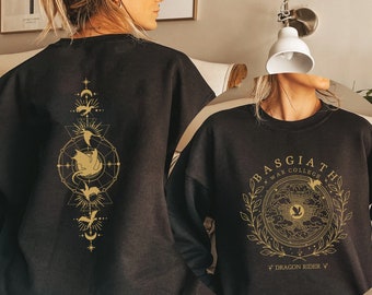 Vintage Basgiath War College 2 Sides Shirt, Dragon Wing T-Shirt, Dragon Rider Violet Sorrengail Xaden Riorson Bookish The Empyrean Series