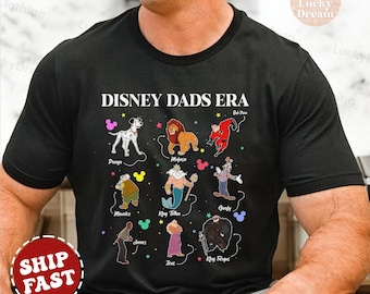 Disney Dads Era Shirt, Pongo Mufasa Bob Parr Maurice König Triton Doof James Zeus König Fergus Shirt, Vatertagsgeschenk, Disney Shirt für Papa
