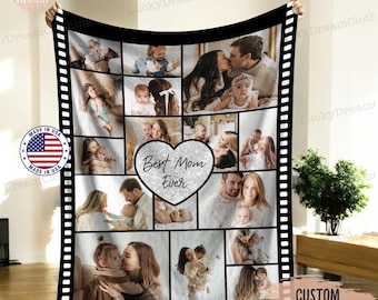 Coperta con foto personalizzata, coperta con foto e testo, regalo di compleanno per un amico, anniversario di matrimonio, festa della mamma, festa del papà, regalo per lei