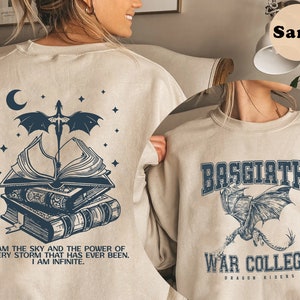 Basgiath War College Double Sides Shirt, Fourth Wing Shirt, Dragon Rider Shirt, The Empyrean Series, Violet Xaden Fantasy Bookish Shirt