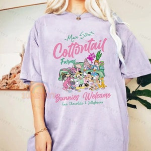 Disney Easter Main Street Cottontail Farms Shirt, Mickey and Friends Easter Bunny Shirt, Disney Easter Truck, Disney Family Easter Egg Shirt image 3