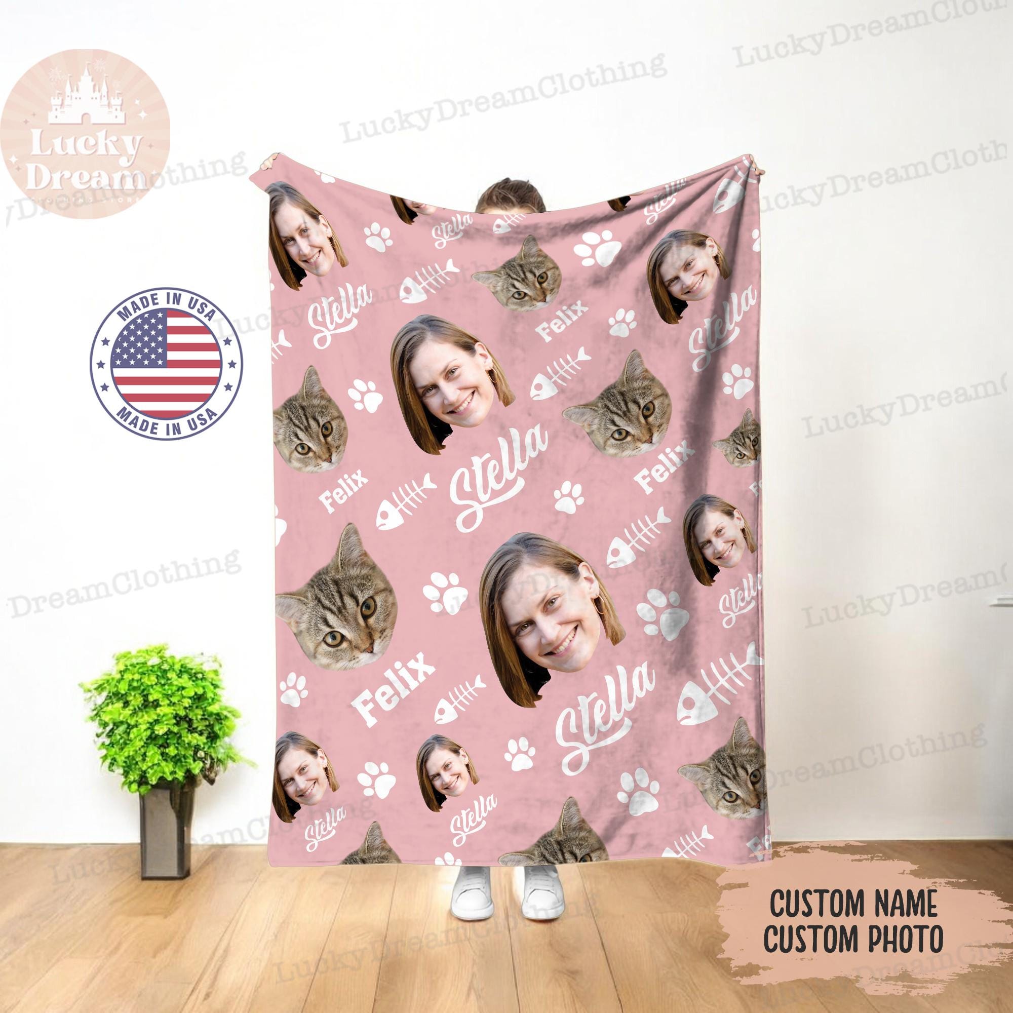 Funny Face Picture Blanket: Personalized Photo Gift