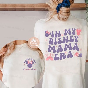 In My Disney Mom Era Comfort Colors 2 sided shirt, Minnie Mickey Mouse Mom Shirt, Disney Mom Shirt, Disney Mama Tee,Disney Mothers Day Shirt