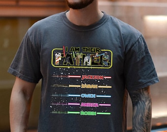 Comfort Colors® Camisa personalizada para papá de Starwars, Soy su padre, camiseta personalizada con sable de luz de Starwars, camisa del Día del Padre, camisa dadaloriana