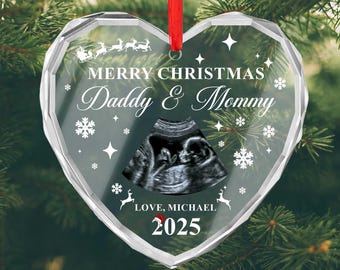 Baby Ultrasound Ornament, I'll Be Snuggled up in Mommy's Tummy