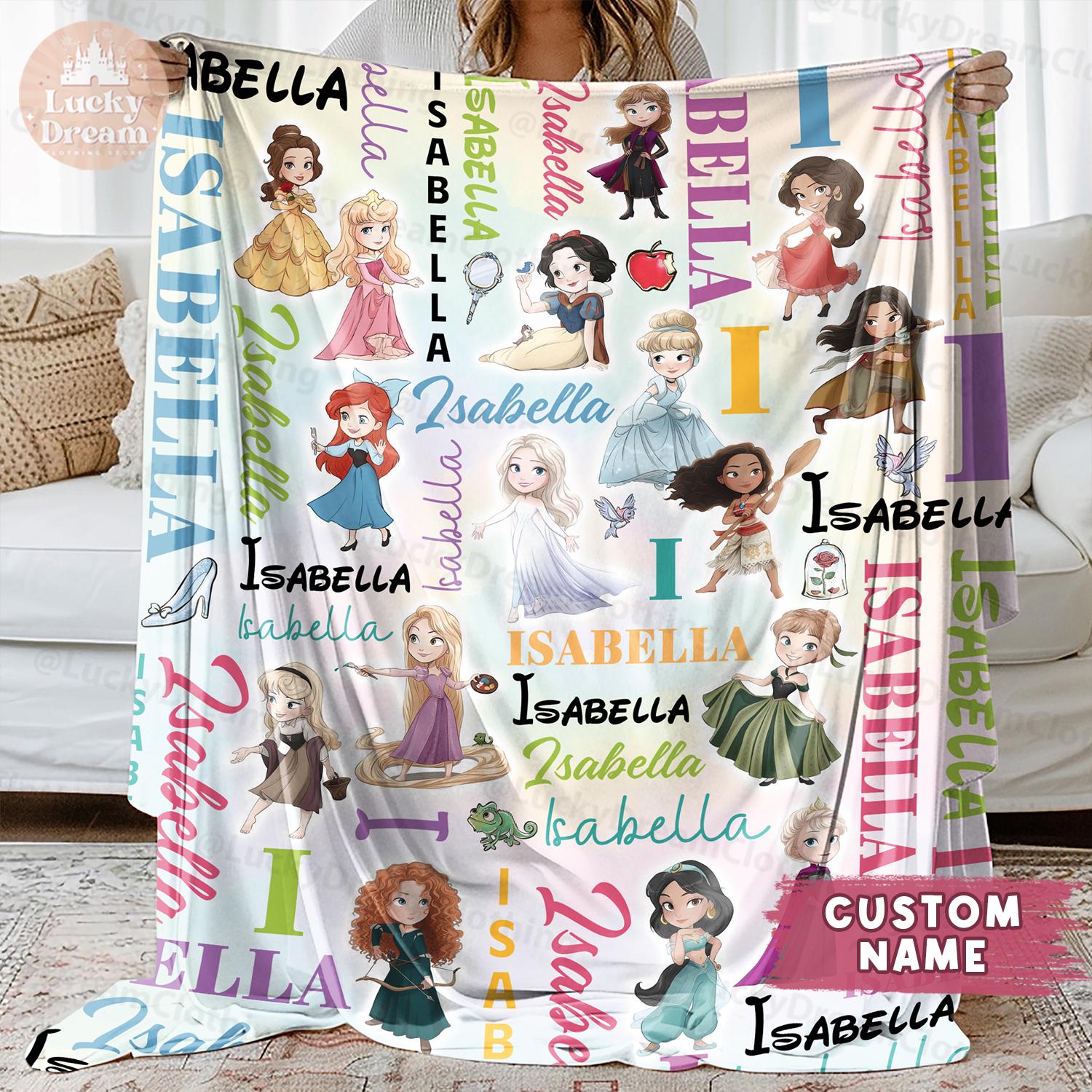 Discover Personalized Disney Princess Blanket, Disney Princess Blanket, Gift for Daughter, Birthday Gift Idea For Her, Gift for Baby Girl