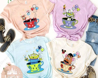 Disney Toy Story Charaktere benutzerdefinierte Shirt, Toy Story Freunde Shirt, Disney Teetasse Shirts, Disney Ballon Shirt, Toy Story Shirt