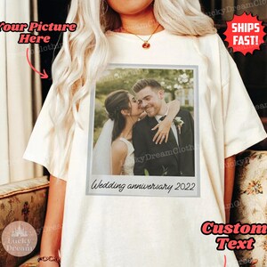 Personalisiertes Foto Crop Top Retro Trendy Baby Tee 90er Jahre, Valentinstag Vintage Polaroid Shirt, Benutzerdefinierte Bootleg Rap Tee, Valentinstag Geschenk Paar
