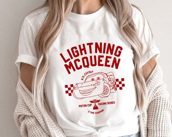 Retro Lightning Mcqueen Disney Tshirt, Cars Disney Vintage Tshirt, Disney Shirt, Disney Pixar Shirt, Cars Shirt