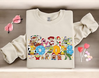 Camiseta familiar a juego de Toy Story con nombre personalizado y colores cómodos, camiseta Disney para mamá y papá, regalo personalizado para viaje a Disneyland, camiseta de cumpleaños Disney