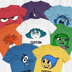 Custom Inside Out Shirts, Inside Out Characters Costume, Inside Out Group Matching, Inside Out 2 Family Party, Funny Shirt, Gift Holiday