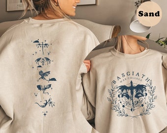 Vintage Basgiath War College 2 Sides Shirt, Dragon Wing T-Shirt, Dragon Rider Violet Sorrengail Xaden Riorson Bookish The Empyrean Series