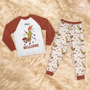 Ensemble de pyjama Zootopia avec nom personnalisé pour enfants, vêtements de nuit Judy Hopps et Nick Wilde, cadeau Zootopia pour anniversaire, pyjamas garçon fille pour tout-petits, pyjamas assortis pour enfants image 6
