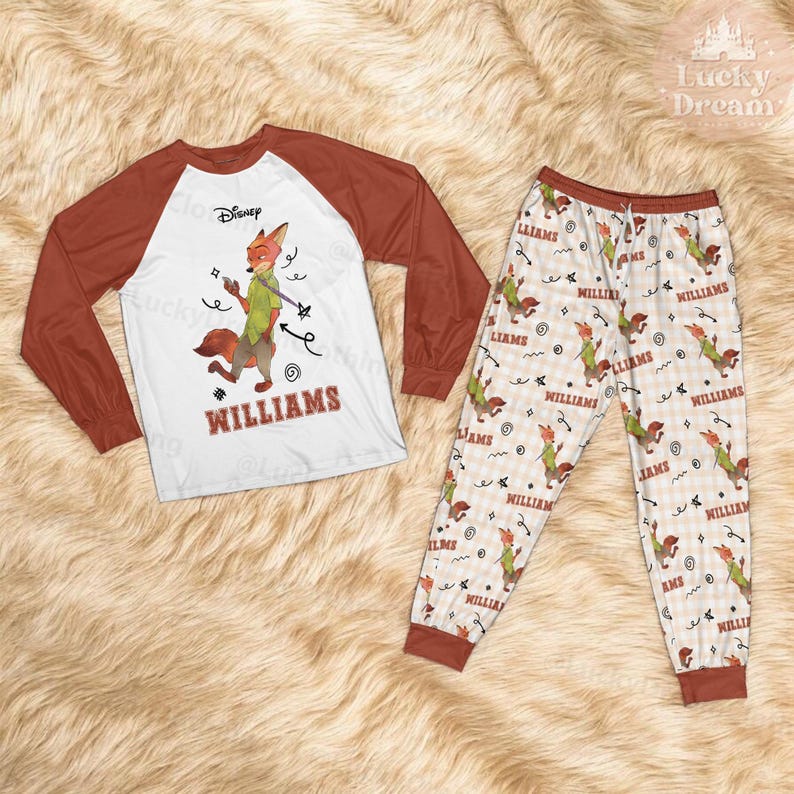 Ensemble de pyjama Zootopia avec nom personnalisé pour enfants, vêtements de nuit Judy Hopps et Nick Wilde, cadeau Zootopia pour anniversaire, pyjamas garçon fille pour tout-petits, pyjamas assortis pour enfants image 6