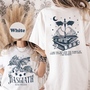 Basgiath War College Double Sides Shirt, Fourth Wing Shirt, Dragon Rider Shirt, The Empyrean Series, Violet Xaden Fantasy Bookish Shirt
