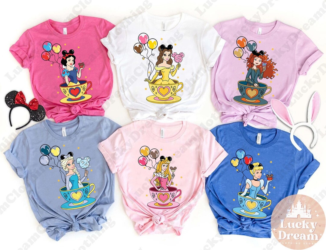 Disney Princess Custom Shirt, Disney Princess Character Shirt, Mickey Balloon Shirt, Disney