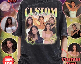 Komfort Farben Benutzerdefinierte Bootleg Rap T-Shirt Star, benutzerdefinierte Foto-Vintage Grafik 90er Jahre T-Shirt, Vintage Grafik 90er Jahre Hemd, Zoll Ihre eigene Bootleg-Idee