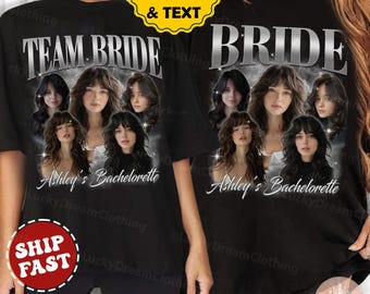 Maglietta retrò per festa di addio al nubilato, maglietta rap bootleg personalizzata con foto del viso vintage, regalo di compleanno personalizzato a sorpresa per l'addio al nubilato, maglietta da sposa