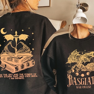 Basgiath War College Double Sides Shirt, Fourth Wing Shirt, Dragon Rider Shirt, The Empyrean Series, Violet Xaden Fantasy Bookish Shirt