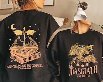 Basgiath War College Double Sides Shirt, Dragon Wing Shirt, Dragon Rider Shirt, The Empyrean Series, Violet Xaden Fantasy Bookish Shirt