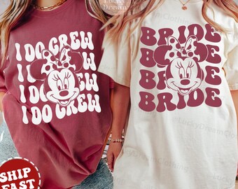 Comfort Colors® Disney personlig möhippa-tröja, social klubb-tröja, personlig flickresetröja, Mimmi brud-tröja