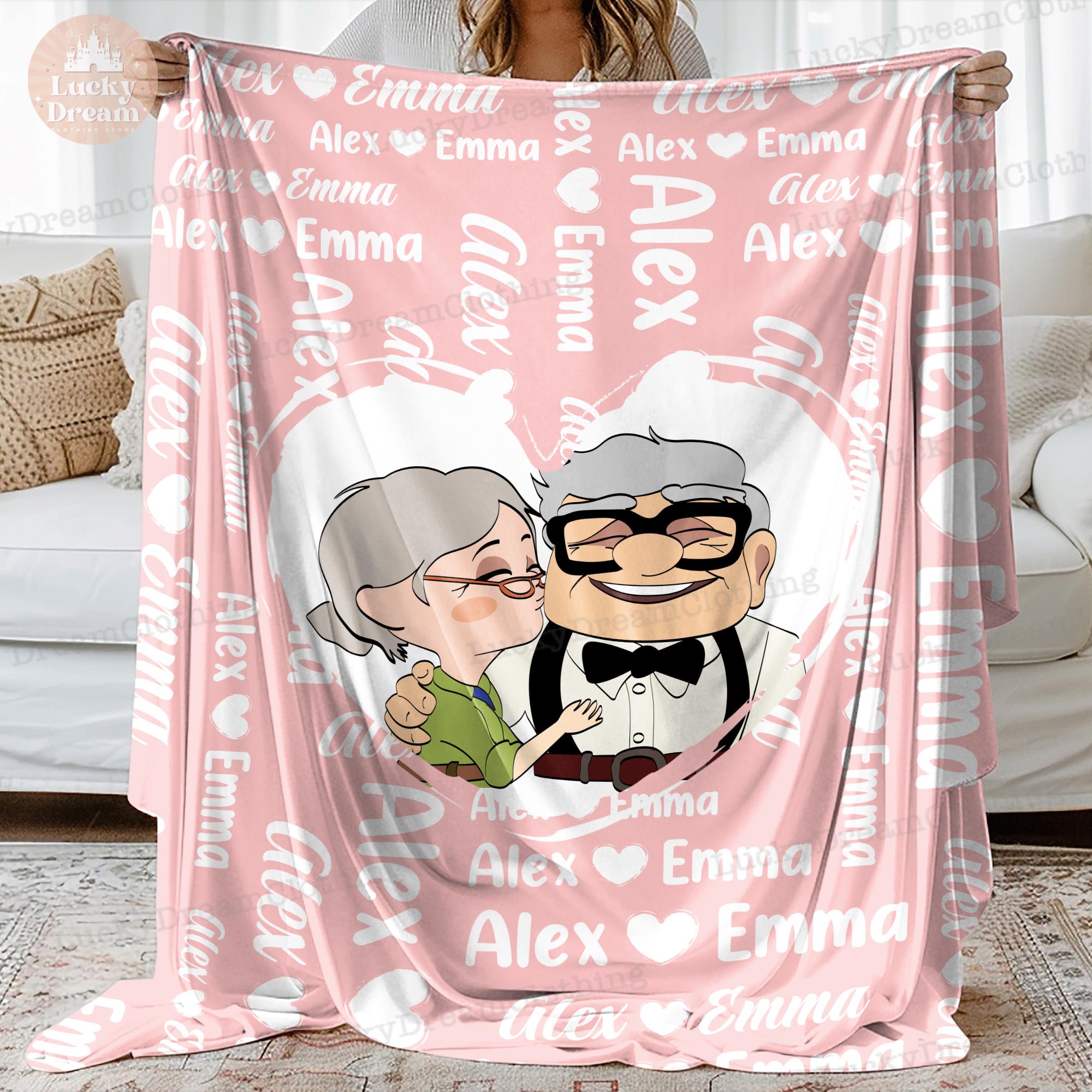 Discover Blanket Disney Pixar Up, Gift For Wife, Husband To Wife Gifts Custom Gifts For Wife Happily Ever After, Carl Ellie Blanket, Custom Couples Gift