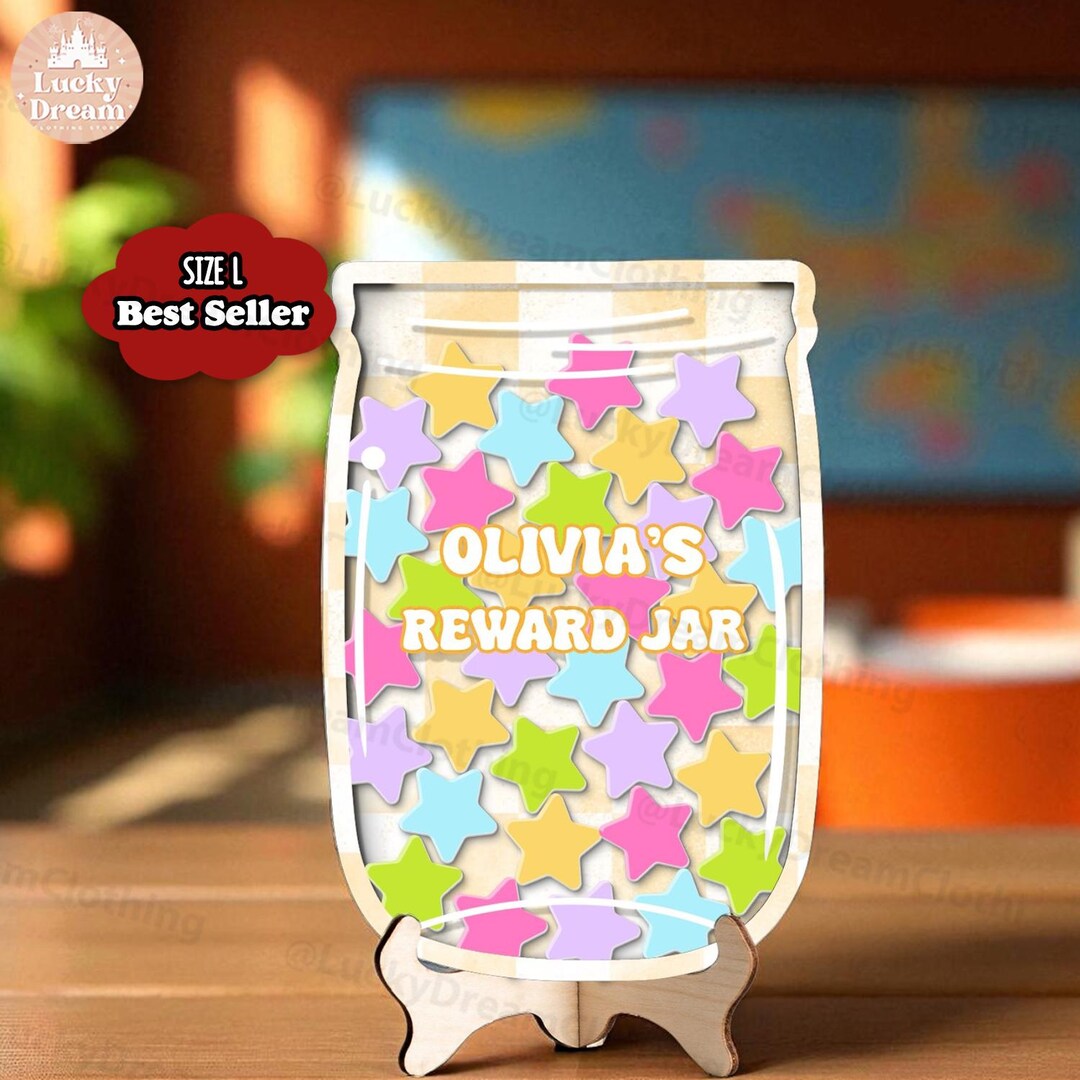 Personalized Reward Jar With Tokens, Reward System for Kids Behavior ...